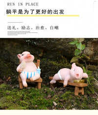 可爱动物小猪桌面摆件装饰品花园庭院微景观装饰品网红生日礼物女