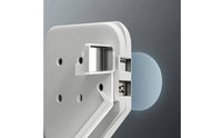 Touch-Control Outlet Extender with Night Light Compact Outlet Extender with USB Ports Space-Saving Warm for Bedroom