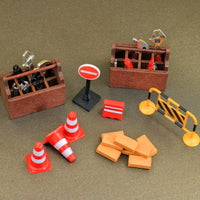 Dollhouse道路施工交通屋外公路路障场景 OB11模型拍摄道具21件套