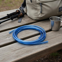 Hydration Pack Replacement Tube Transparent Blue for Camping, Cyclists, Runners