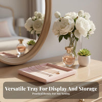 Elegant Design Velvet Jewelry Tray Scratch-Safe Protection Velvet Band Tray Stackable for Boutique Owners, Men, Dresser Top, Bedroom, Closet