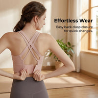 Sports Bras Women No Underwire Full Coverage for Running and Gym, High Impact with Molded Cups for Larger Busts, Shock Absorber