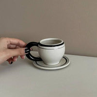 Classic Cup Set 200 Ml Bone China Cup and Saucer Decorative Tableware for Home