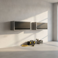 Wall Cabinet with Gas Struts Industrial Wall Cabinet with Gas Spring Space-Saving Furniture for Workshop