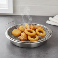 Mesh Draining Pan Heat-Resistant Fried Food Strainer Easy to Clean for Frying