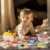 Montessori Wooden Busy Book Puzzle Toy Set for Toddlers 1-3 Years, Educational Toy