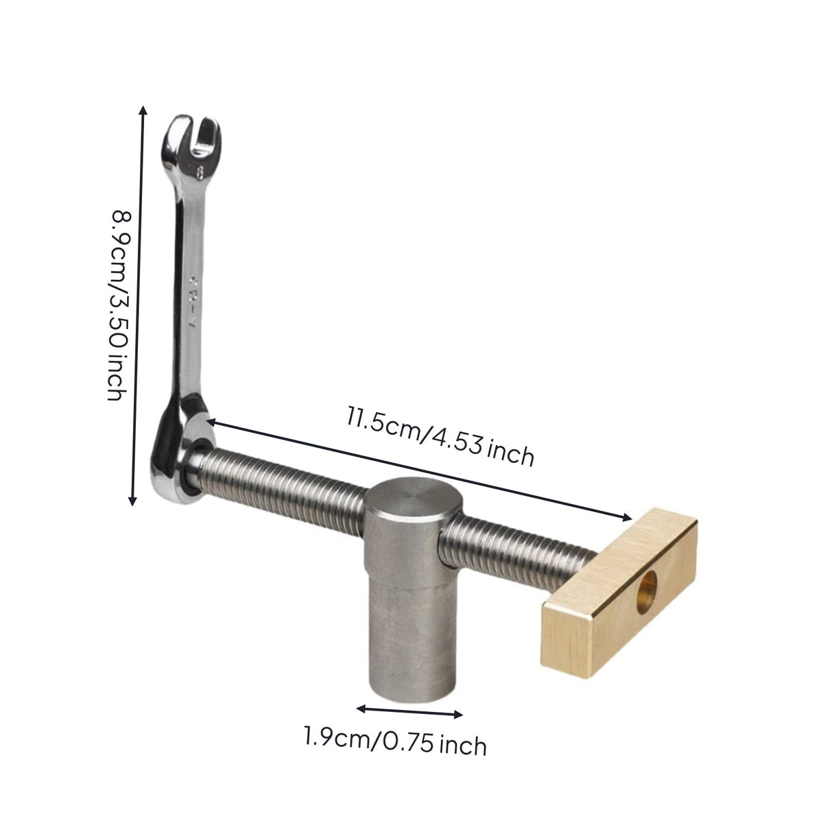 Ratchet Vise Mechanism Hardwood Vise Hardware CNC Machined Ratchet Clamp Benchtop Dog Clamp for Carpenters, Workshop