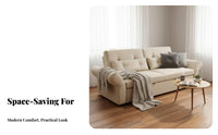 Modern Design textile Sofa with Side Pockets Space-Saving Couch Easy to Clean Household Furniture high resilience Foam Cushions for Apartment Dwellers, Small Families, residents, Living Room, Lounge Area