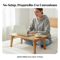 Foldable Bed Table Sturdy Foldable Bed Tray Rounded Corners for Students, Adults