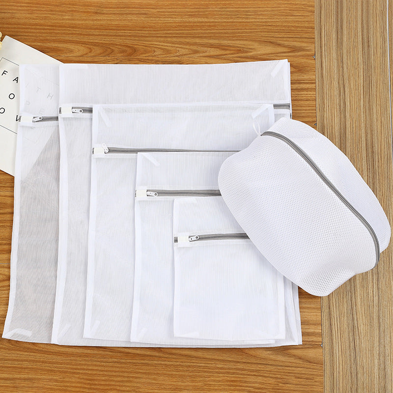 Thickened Mesh Laundry Bags with Zipper for Delicates and Clothes Washing