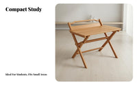 Foldable Computer Desk Folding Design foldable X-Frame Desk Space-Saving No Assembly Required for Remote Workers, Study Room