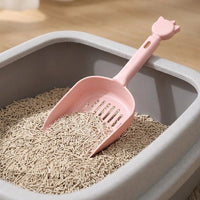 Litter Sifter with Slotted Sieve, Thickened Sand Sifter for Cleaning Used Litter, Hollowed Out Handle for Cats and Kittens