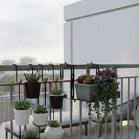 Balcony Railing Planter Bracket Carbon Steel Flower Pot Hooks Easy Assembly Gardening Supplies for Fence