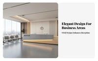 Modern Reception Desk Minimalist Design Office Welcome Desk S Modern Reception Counter with Light for Hoteliers, Retailers, Hotel Lobby, Salon