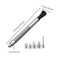5 Pieces Multifunction Ratchet Wrench Set Metric Ratchet with Adapters Extended Socket Wrench Set Universal for Garage