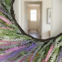 Artificial Lavender Wreath Lavender Wreath No Maintenance Required Home Decoration for Indoor Outdoor