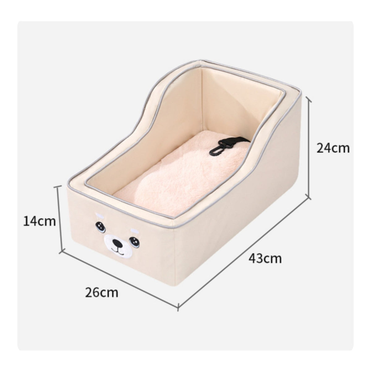 Dog Console Car Seat Non-Slip Pet Armrest Booster Seat Elevated Design for Cats