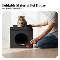 2tieredstory Feline Cube Foldable Two-Storytieredstory Feline Cube With Scrapeing Pad Long-Lasting Stable for Indoor