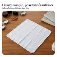 12 Pieces White Cotton Handkerchief DIY Friendly Plain White Craft Cloth