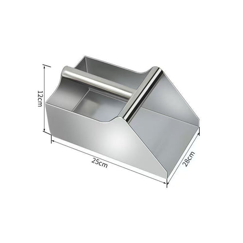 Stainless Steel Dustpan Rectangular Metal Scoop Polished Surface