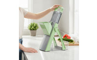 Stainless Steel Multifunctional Vegetable Cutter Easy to Clean Safe Vegetable Chopper Fast & Efficient Safe Mandoline Cutter Time Saving for Home Cooks, Beginners, Meal Prep