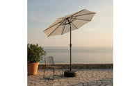 Outdoor Umbrella with Base Heavy Duty Tilting Patio Umbrella Windproof for Homeowners, Cafe Owners, Backyard, Terrace, Courtyard