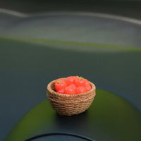 Cute Design Car Console Persimmon Statue 3D Realistic Dashboard Decoration for Office Desk