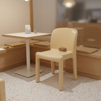 Modern Design Molded Plastic Chair Lightweight Molded Backrest Chair Stackable for Cafe, Dessert Shop