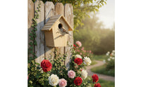 Wood Birdhouse Untreated Wooden Bird Nesting Box Decorative for Home Decor