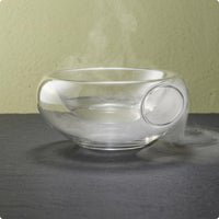 Side Opening Glass Bowl Transparent Glassware Frosted Vessel Easy to Clean Tableware for Banquet, Bar