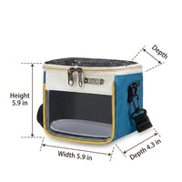 Hamster Carrier and Sugar Glider Carrier, Square Shape Small Animal Carrier for Outdoor Use, Modern Style Breathable Pet Carrier Travel Bag 15cm