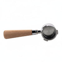 Coffee Machine Handle Bottomless Espresso Portafilter Stainless Steel Three-ear Design Wooden Handle Suitable for Barista Training Home Cafe Office Brewing
