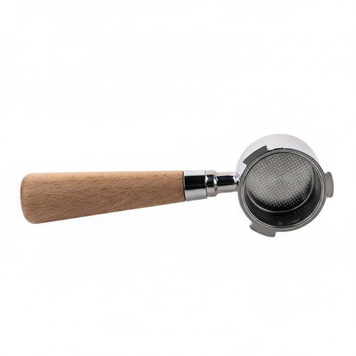 Coffee Machine Handle Bottomless Espresso Portafilter Stainless Steel Three-ear Design Wooden Handle Suitable for Barista Training Home Cafe Office Brewing