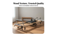 Space Saving Wooden Pilates Core Bed Commercial Grade Solid Wood Pilates Bed Professional Studio-Quality Wooden Reformer Machine High-Density Foam Padding for Fitness Professionals, Mind-Body Practiti Single Rs, Beginners