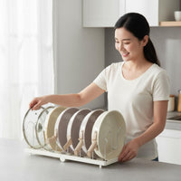 Foldable Cookware Rack Wire Dividers Pan Lid Holder Space-Saving for Countertop
