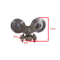 360-Degree Rotating Door Hardware Sliding Gate Roller Adjustable Double Wheel Roller