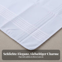 12 Pieces White Cotton Handkerchief DIY Friendly Plain White Craft Cloth