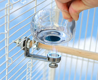 Magnetic Glass Parrot Feeder Bowl with Anti-Splash Design