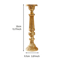 Roman Pillar Candle Holder Sculpted Decor Lustrous for Candlelit Dinners