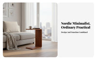 C-Shaped End Table Space-Saving Home Furnishing Multi-Functional for Living Room