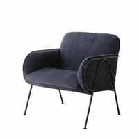 Nordic Design Upholstered Armchair with Wood Frame Retro aesthetic Accent Chair Light Luxury Lounge Seating Thickly Padded padding for Guesthouse Owners, Interior Designers, Living Room, Balcony, perusing corner, Bedroom
