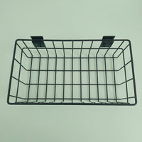 Hanging Basket Wire Mesh Storage for Garage and Home Organization, Wall Mounted Metal Bin with Powder Coated Finish, Single Unit for Flexible