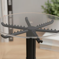 Rotating Display Case Transparent Rotating Display Box Space Saving for Desk