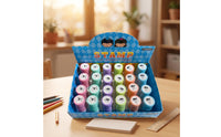 24 Pieces Cylindrical Bug Stamp Pastel Stamp with Bug Design Playful Funny for Pranksters, Teachers, Pranks, Classroom, Office