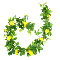 Artificial Lemon Vine with Spring Leaves and Water Grass Decor