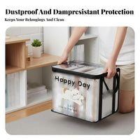 Wheeled book container Large Capacity Storage Container Clear View for Study Room