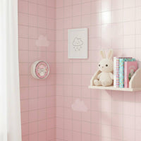 Rose Rabbit Shower Clock Suction Mount Home Decor Fogproof for Bathroom, Kitchen