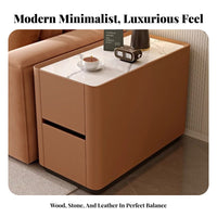 Round Storage End Table Modern Minimalist Design Living Room Furniture Luxury Design Multipurpose Use for Homeowners