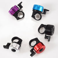 Clamp Mount Compact Bike Bell Metal Dome Handlebar Bell Push Button Bike Accessory Black Finish