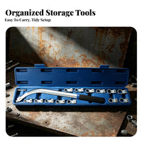 15-Piece Pulley Tool Kit Black Secure Hold Space Access Engine Belt Pulley Removal Set Engine Belt Wrench Set